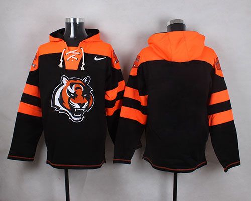 Nike Bengals Blank Black Player Pullover NFL Hoodie - Click Image to Close